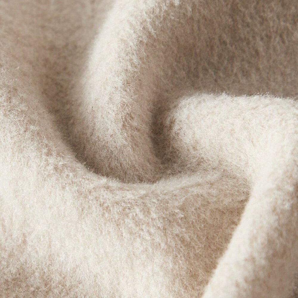 Khaki Casual Women's Elegant Long Sleeve  Faux Fur trimmed Warm jacket Coat - Picture 8 of 9